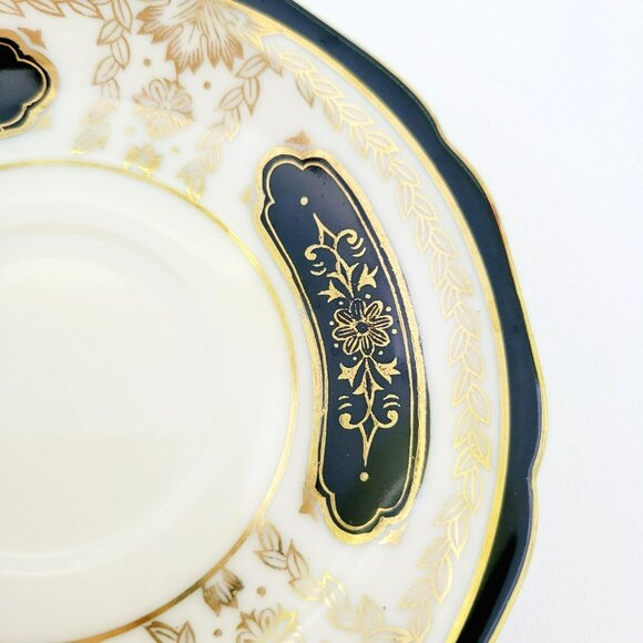 Vintage Noritake Black Gold Demitasse Cup & Saucer, 2 Sets, c1940s Art Nouveau - Picture 12 of 15